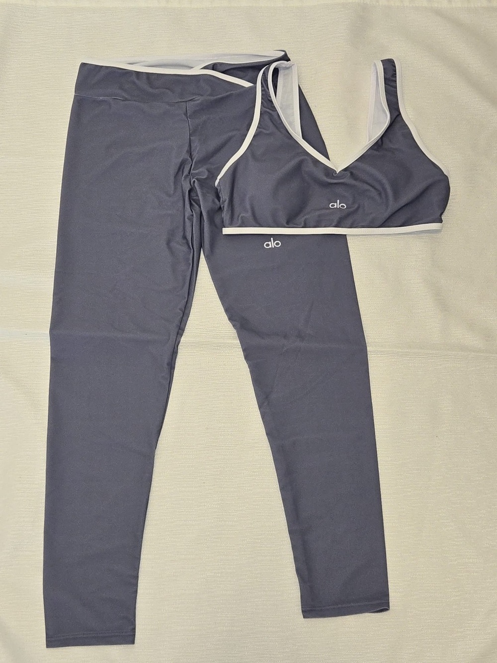 Women's Charcoal Gray Sports Bra and Leggings Set